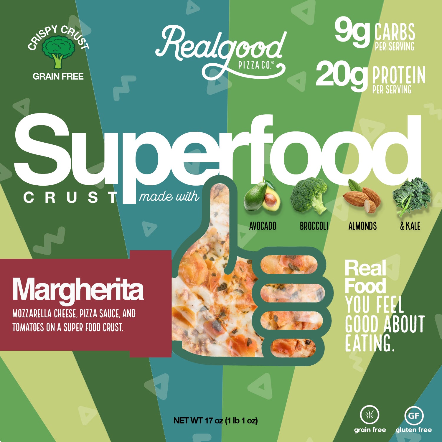 Real Good Foods Truffle & Mushroom, Superfood Crust Pizza