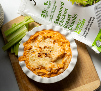 Easiest, High Protein Buffalo Chicken Dip Ever