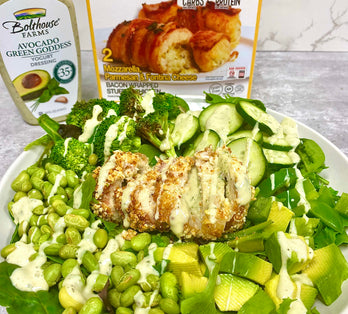 Gluten Free St. Patty's Day Salad and Parmesan Crusted Stuffed Chicken