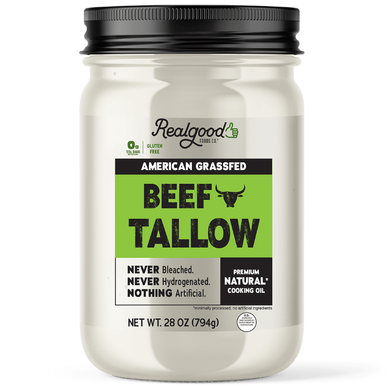 Beef Tallow | Premium Natural Cooking Oil | Real Good Foods