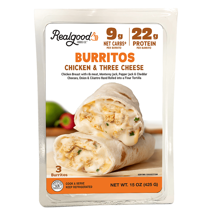 Chicken & Three Cheese Burritos