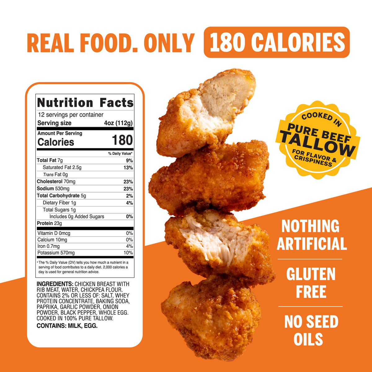 Real Good Foods Sam's Club Lightly Breaded No Seed Oil Chicken Chunks