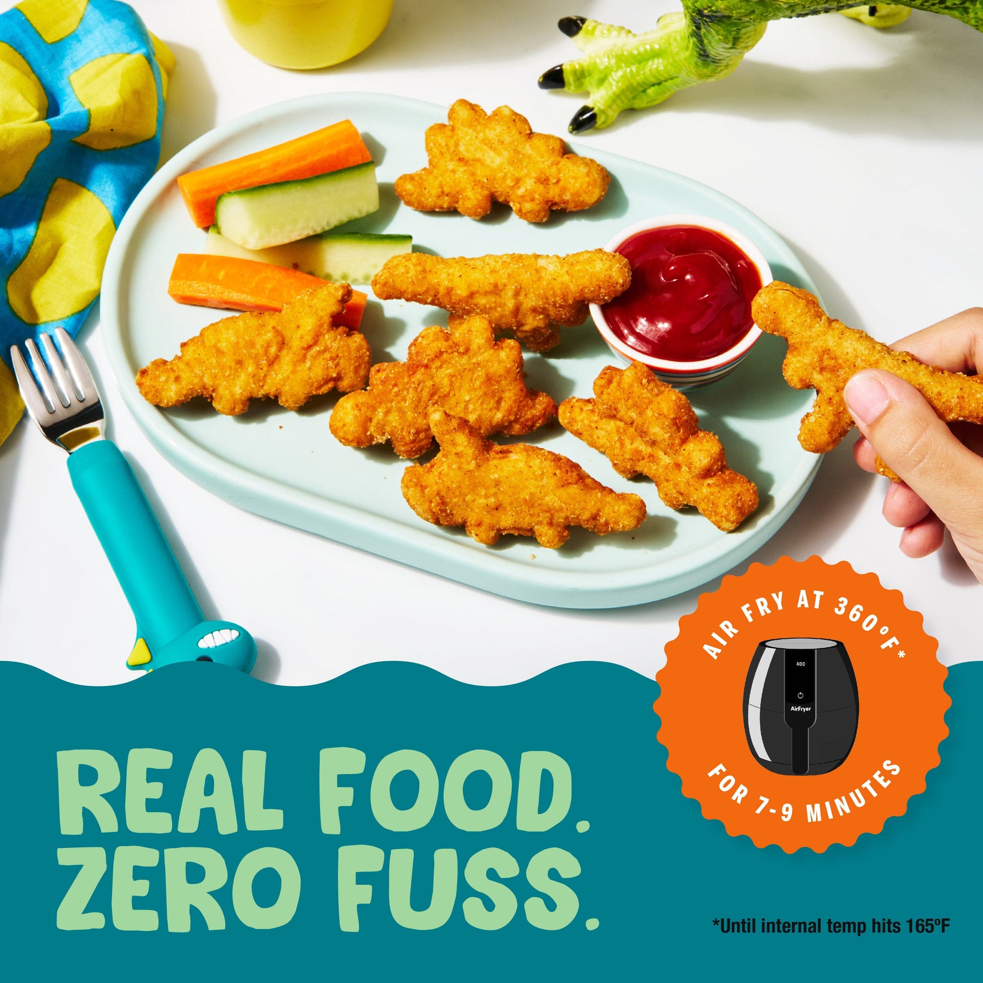 Lightly Breaded Dino Chicken Nuggets