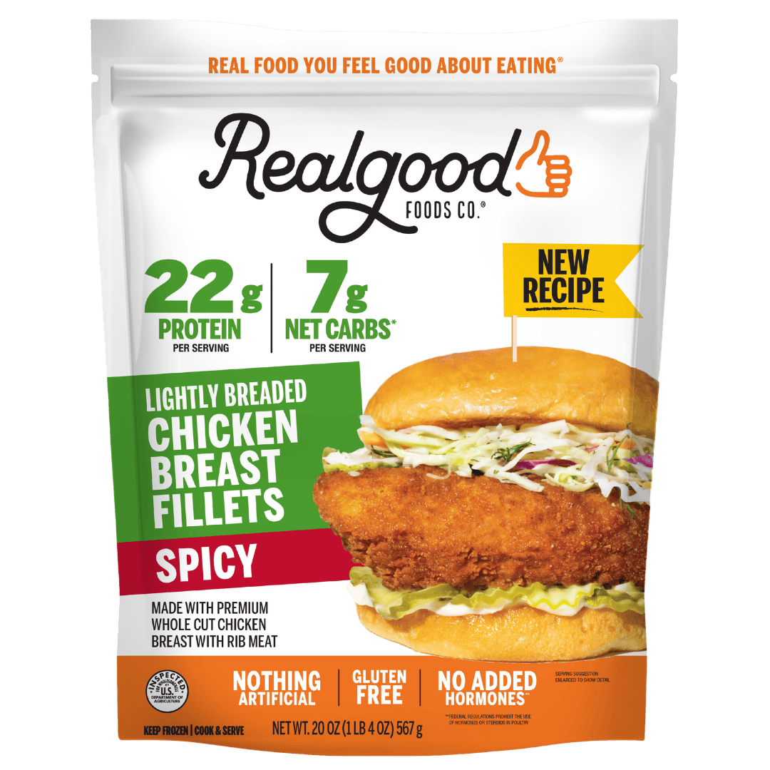 Real Good Foods Spicy Lightly Breaded Chicken Breast Fillets