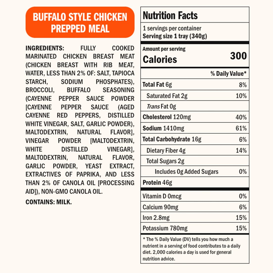 Real Good Foods Buffalo Chicken Prepped Meal