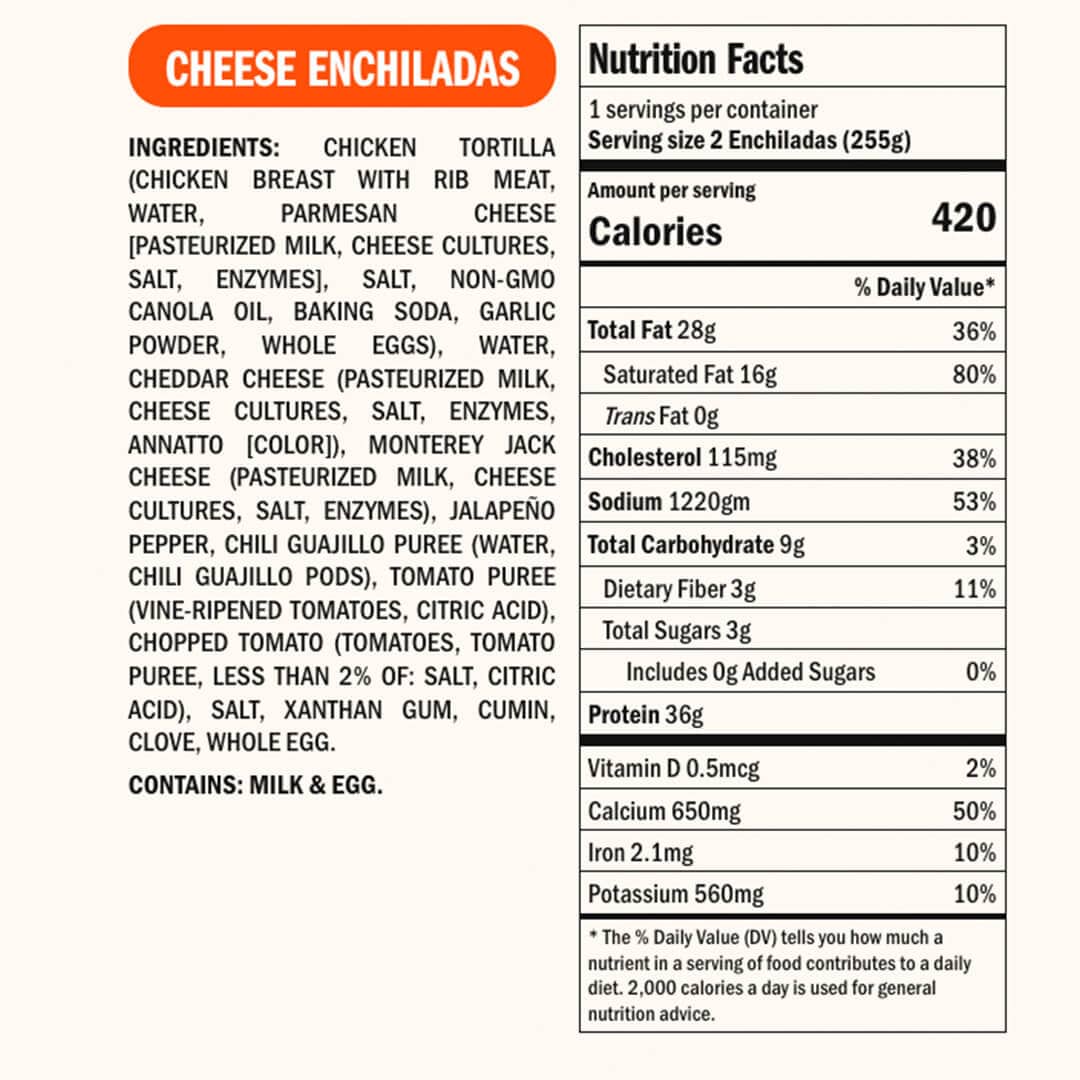 Real Good Foods Grande Cheese Enchiladas