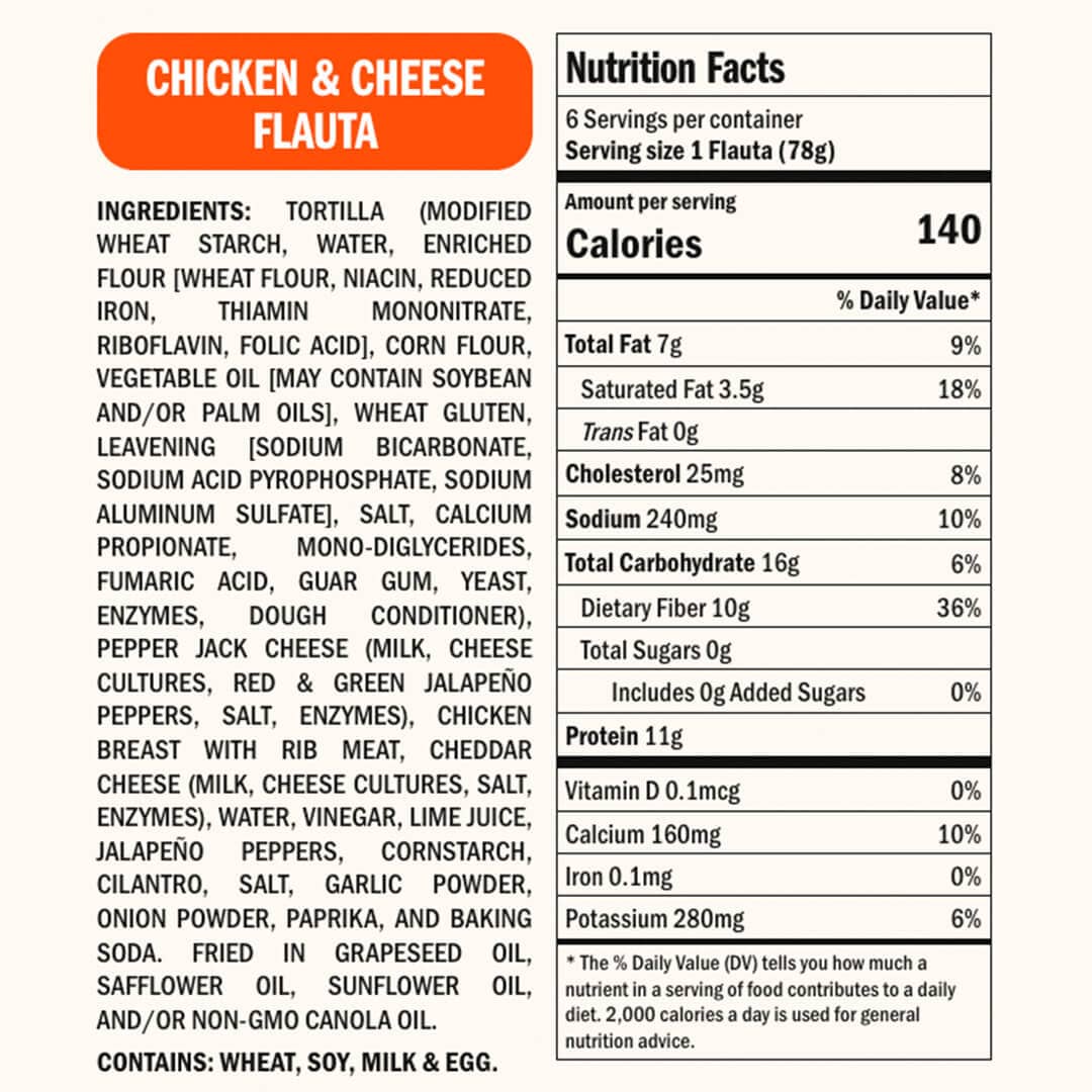 Real Good Foods Chicken & Cheese Flautas