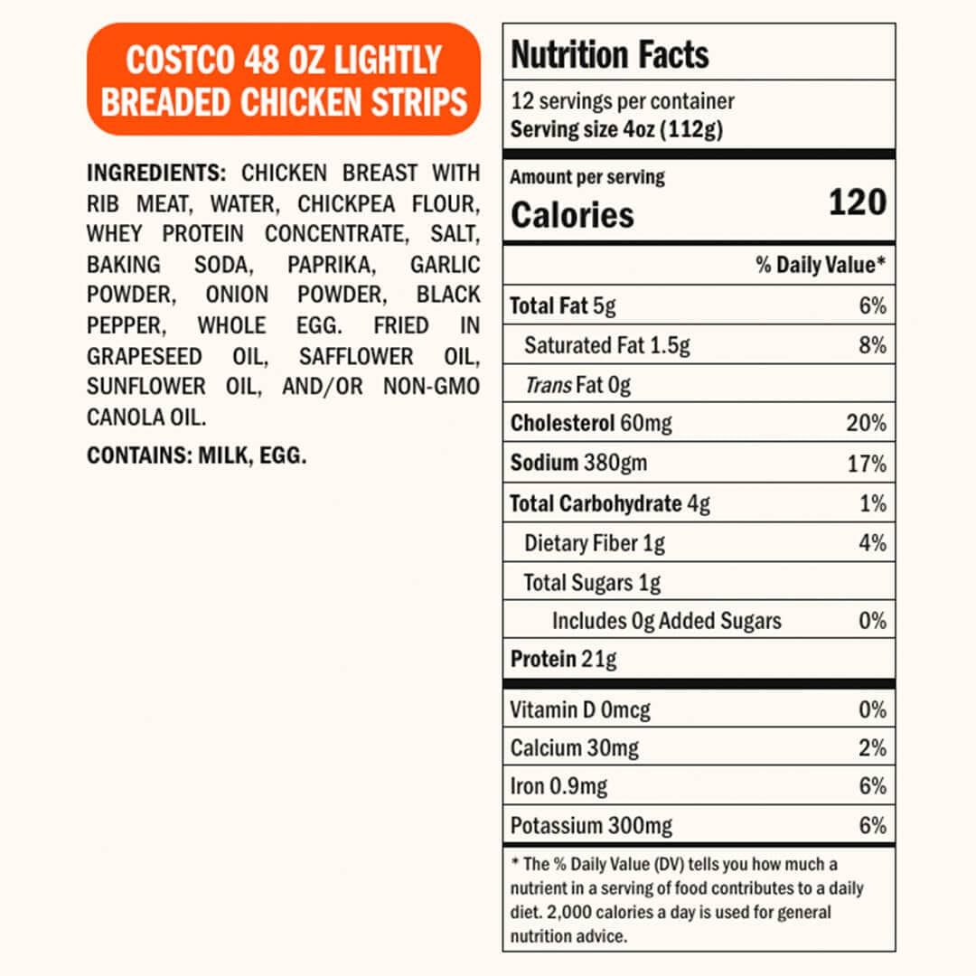 Real Good Foods Costco Lightly Breaded Chicken Breast Strips