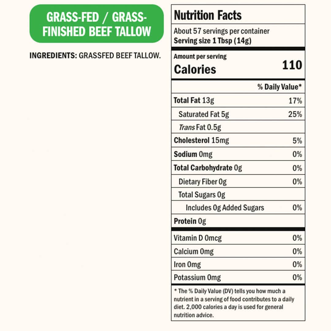 Real Good Foods Costco Grass FINISHED Beef Tallow Jar