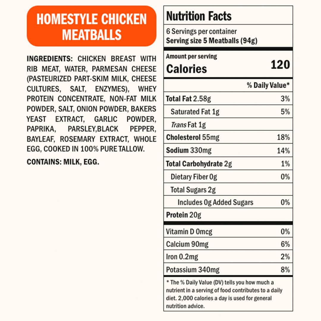 Real Good Foods Homestyle Chicken Meatballs