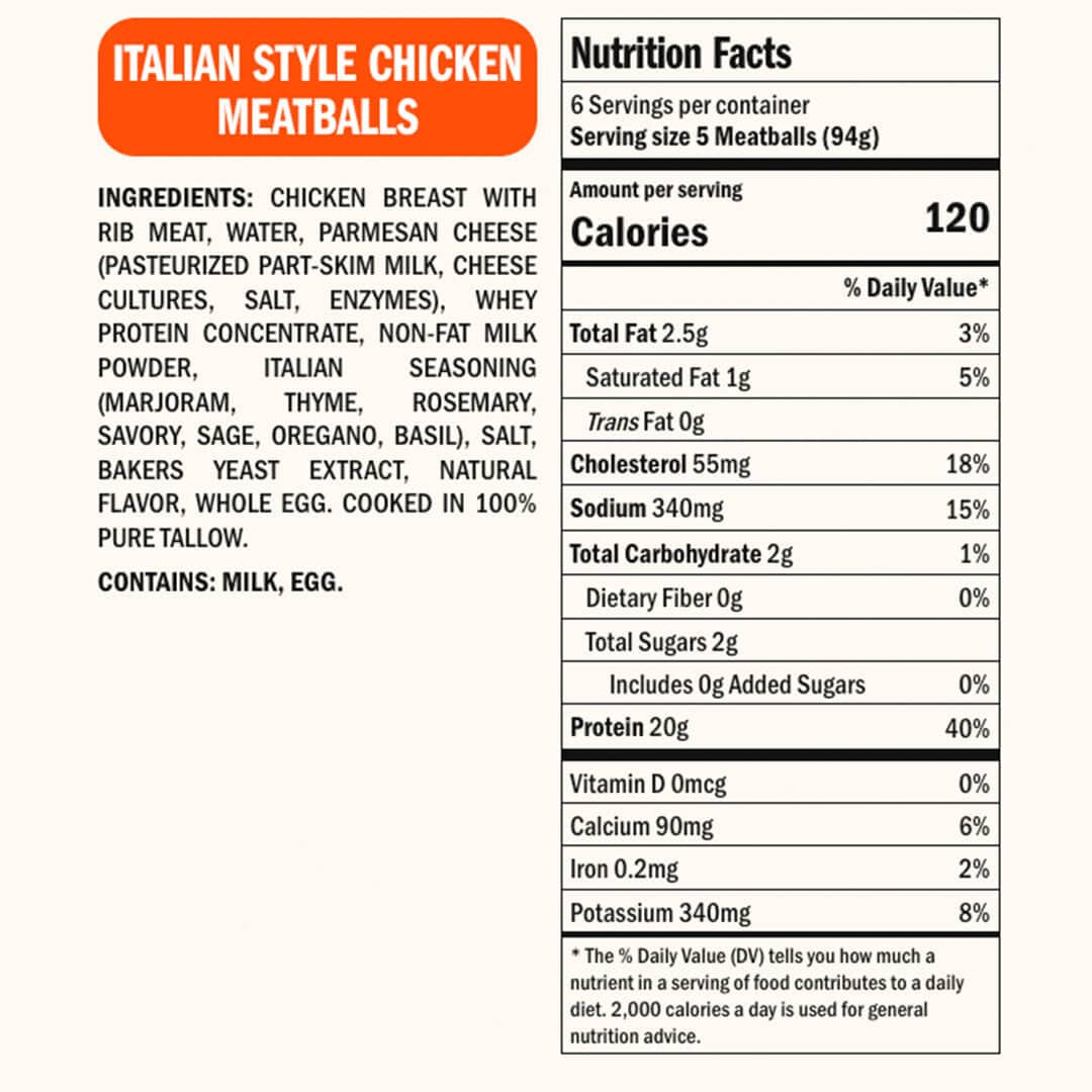 Real Good Foods Italian Style Chicken Meatballs