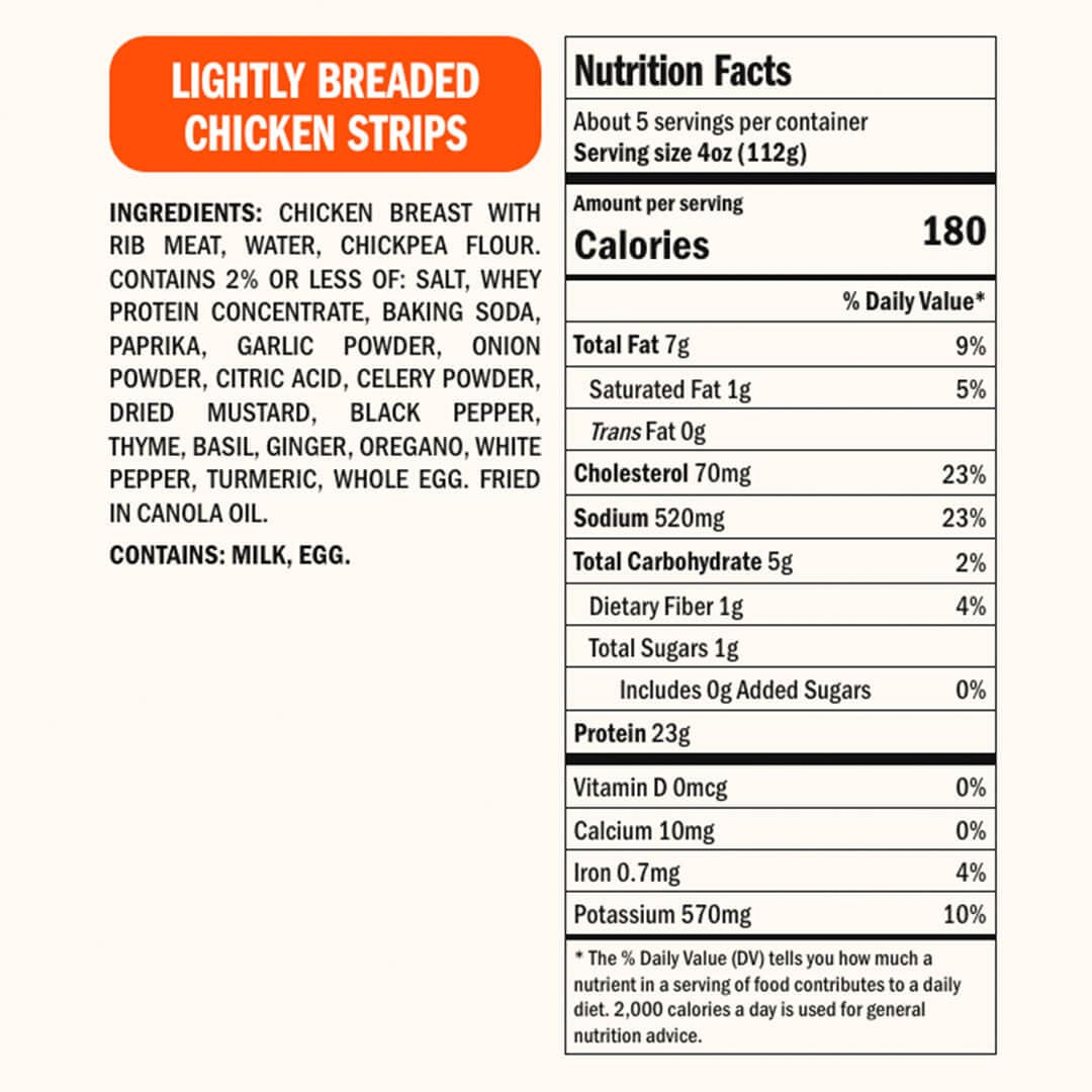 Real Good Foods Lightly Breaded Chicken Breast Strips