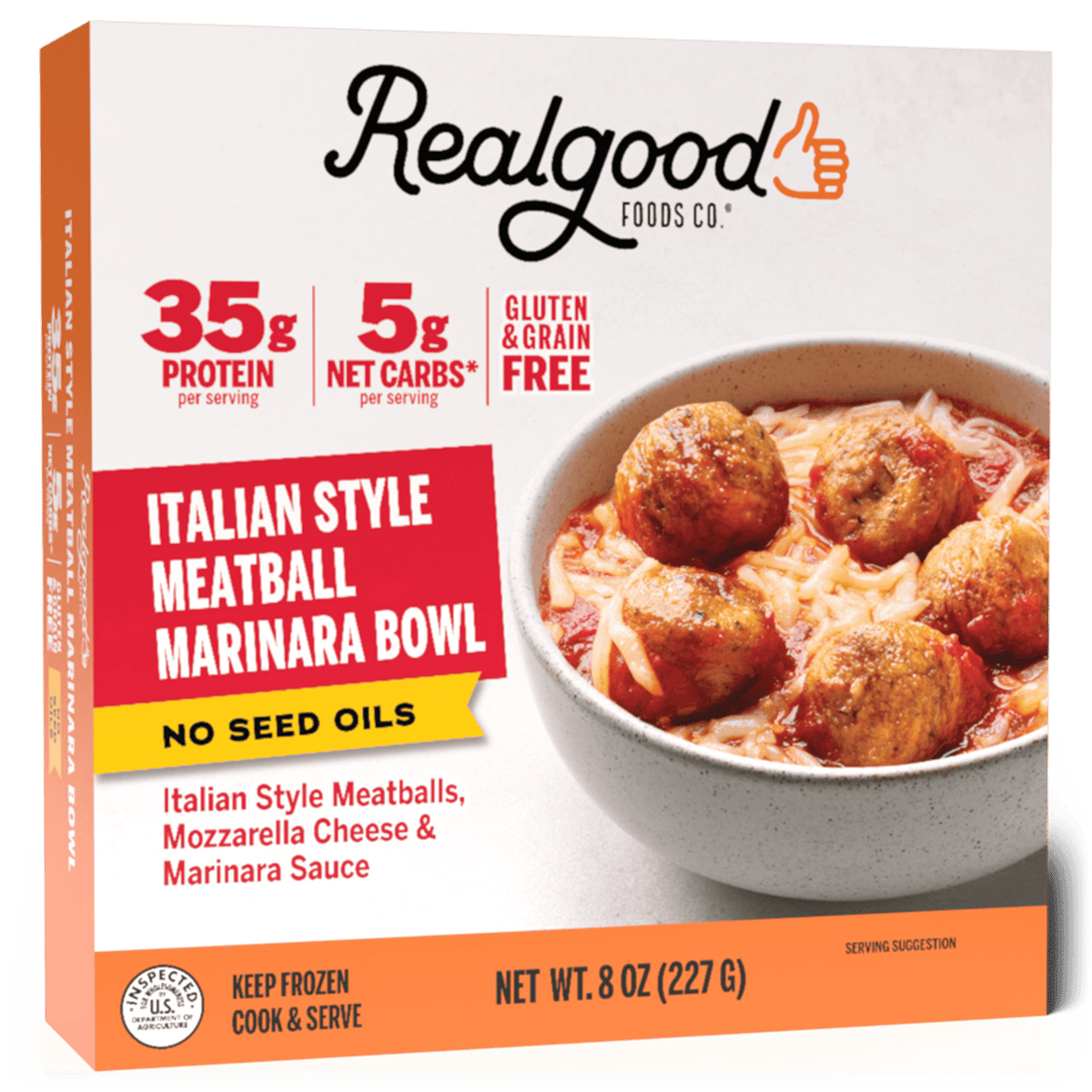 Real Good Foods Italian Style Meatball Marinara Bowl