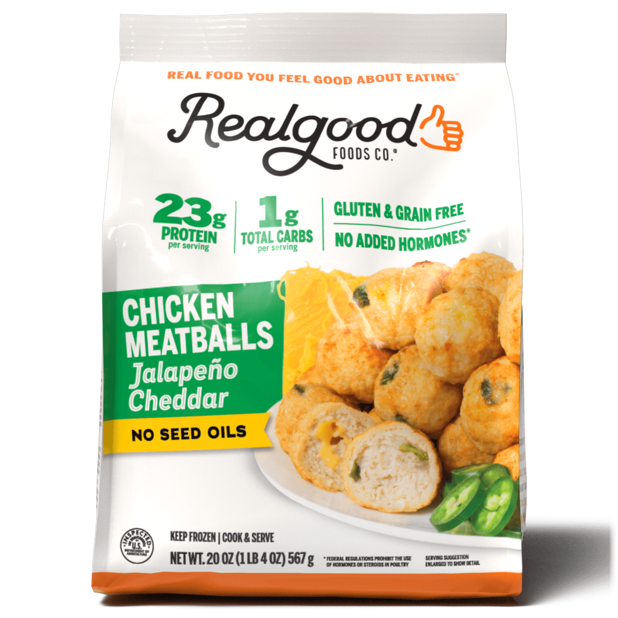 Real Good Foods Jalapeno Cheddar Chicken Meatballs