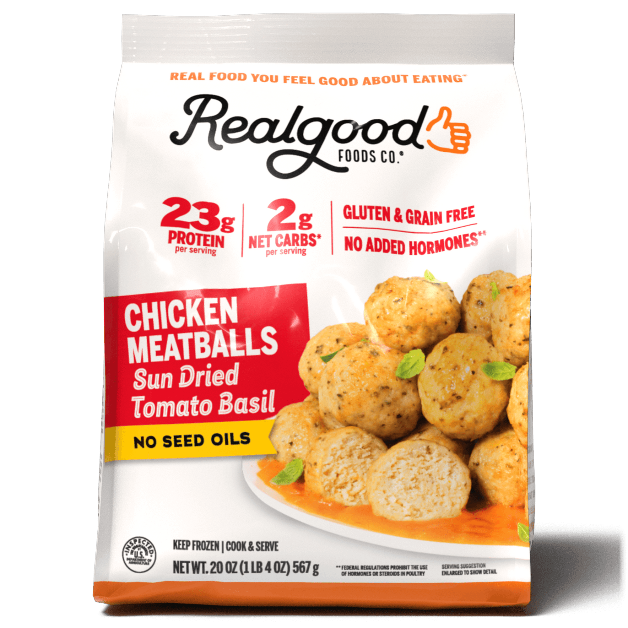 Real Good Foods Sun Dried Tomato Basil Chicken Meatballs