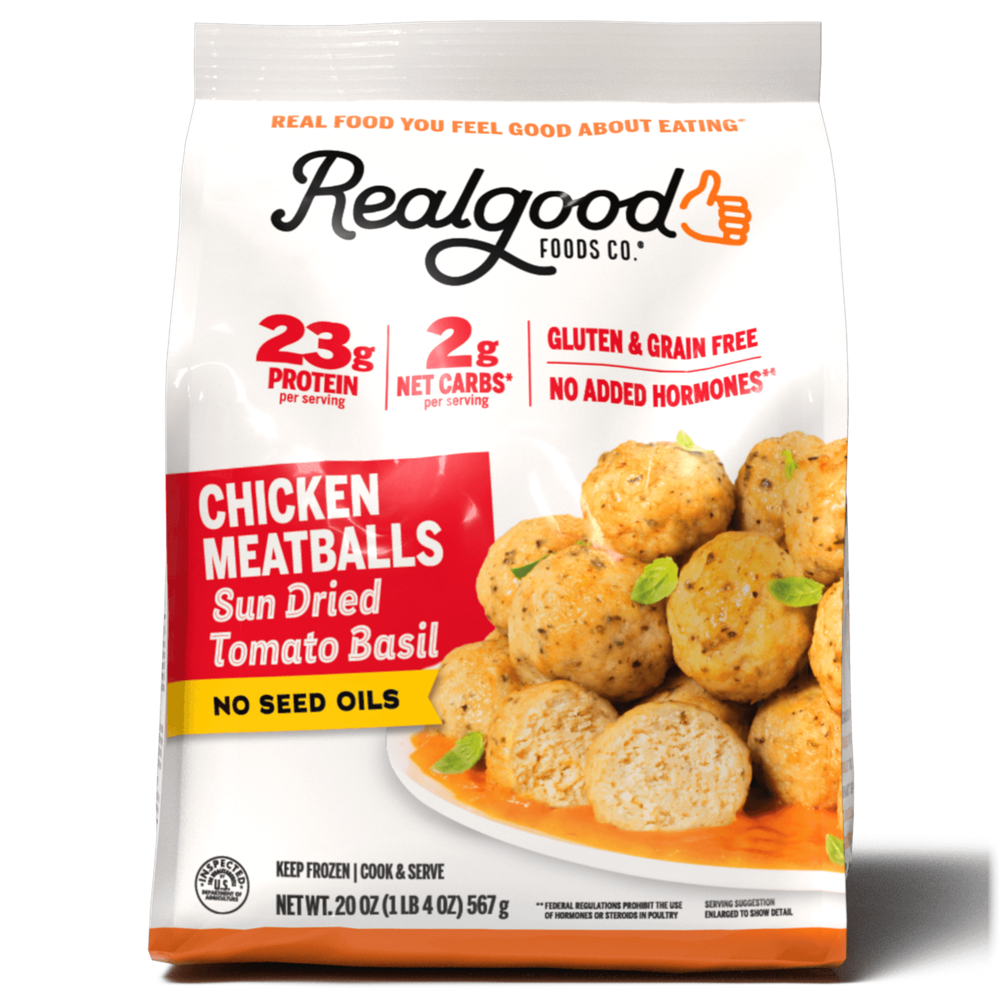 Real Good Foods Sun Dried Tomato Basil Chicken Meatballs